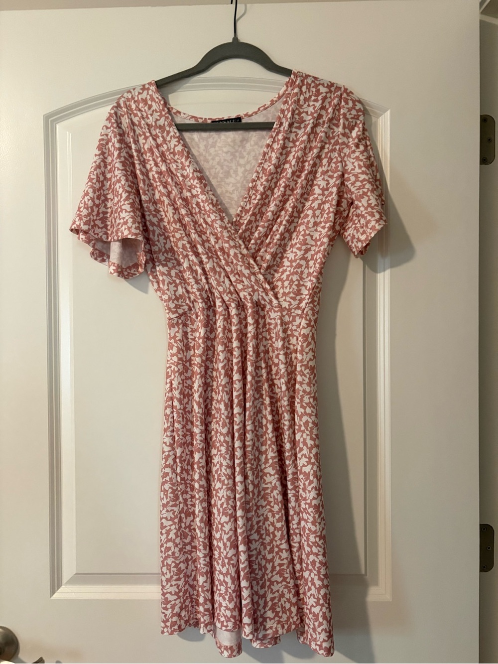 Wrap-Style Midi Dress in Dusty Rose Floral- Never Worn!